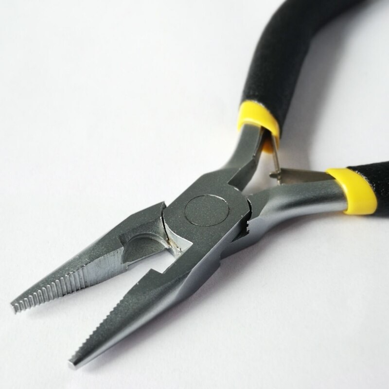 Alicates metálicos de acero para extensión de cabello i-tip, micro anillo nano, anillos para el cabello, herramientas de alicates para cabello, extensiones de cabello microlink