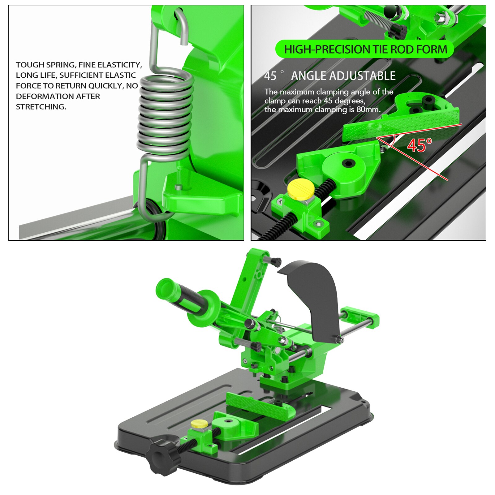 Angle Grinder Stand Angle Grinder bracket Holder Metal Cutting Machine Aluminum body for 100/115/125mm angle