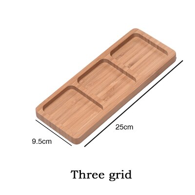 Fresh keeping tray bamboo bowl plate solid wood dividing food plate fruit plate solid wood western food tray: B