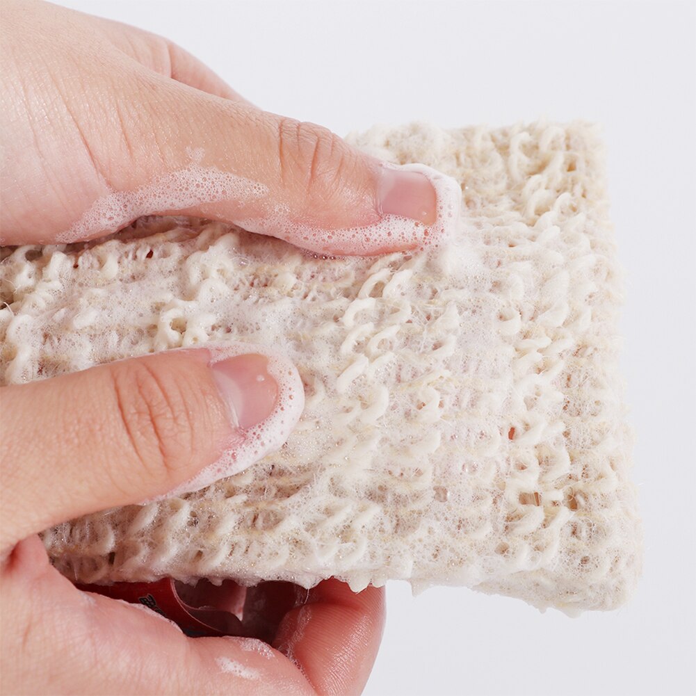 Ramie brusebad exfoliator svampepose snoretræk hængende sæbe mesh taske