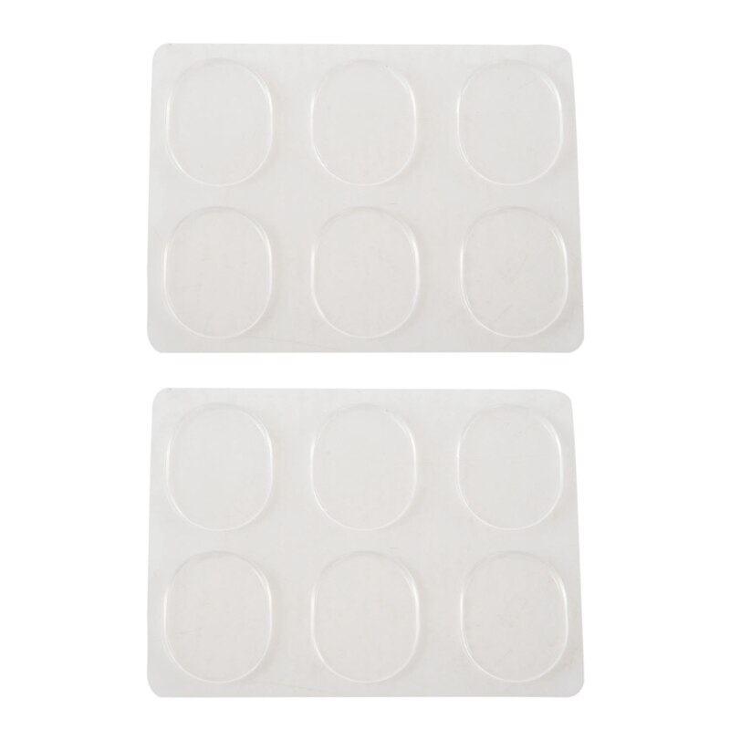 Amortisseur de batterie de caisse claire, 12 pièces, tampons de Gel, silencieux, accessoires de Percussion (Transparent): Default Title
