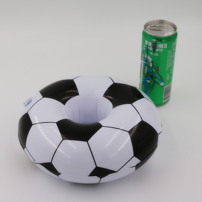Oppblåsbar koppholder fotball drikkeholder svømmebasseng flyte bading babybasseng leker festdekorasjon bar coasters holder