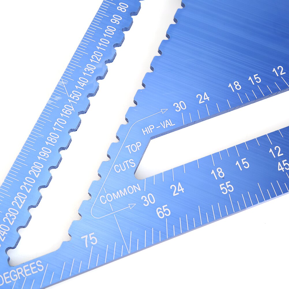12 inch Speed Square Metric Triangle Ruler Aluminum Alloy Measuring Ruler Woodworking Angle Protractor For Building Framing Tool