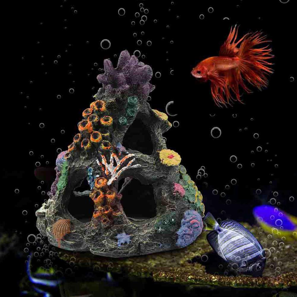 Fish Tanks LandScaping Decoration Ornaments Fish Tanks Aquarium Coral GoldFish Tanks Shelter Hole