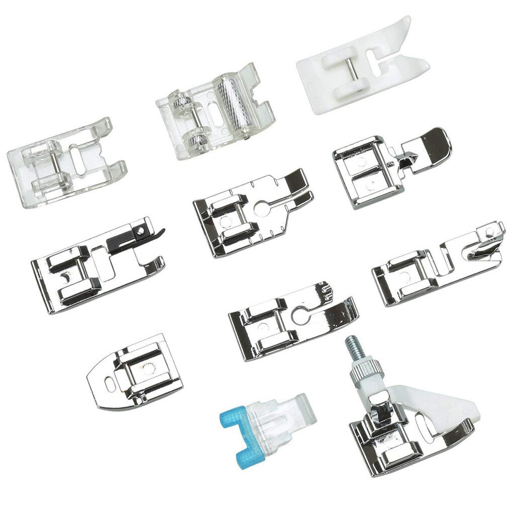 11pc/Set Sewing Machine Accessories Presser Foot Feet for DIY Sewing Machines Feet Kit For Leather Zipper Buttons Tools #25: Default Title