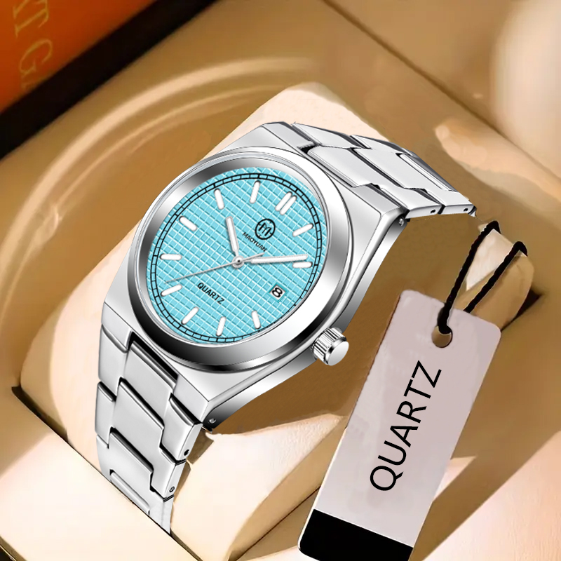 Reloj MAOYUAN para hombre, reloj de cuarzo azul de lujo ligero de alta gama a la , reloj resistente al agua para hombre: Azul