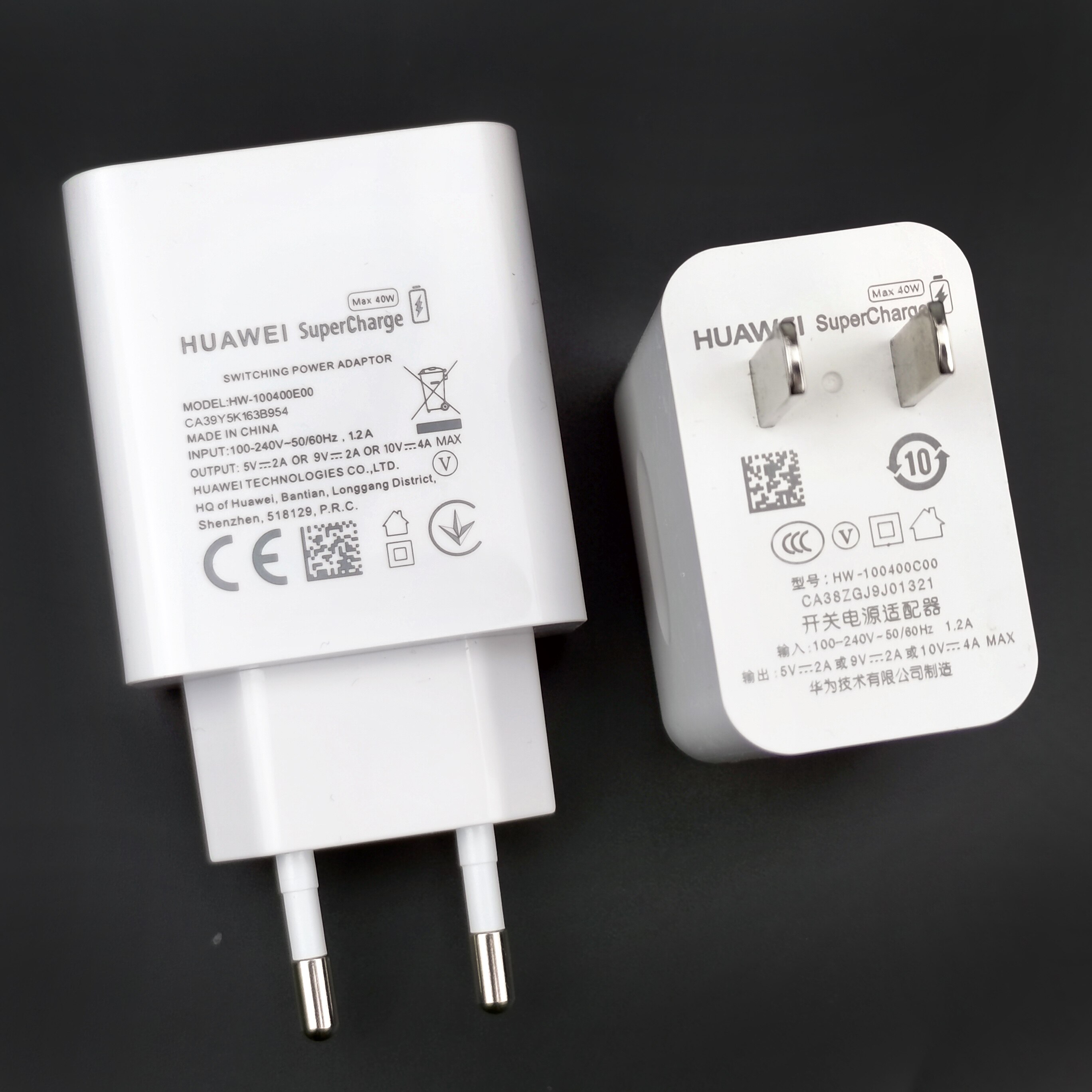 Original Huawei SuperCharge 40W adaptador de carga rápida 10V 4A Max Cable de cargador rápido tipo C para Mate 30 20 Pro 10 9 P30 P20 V20
