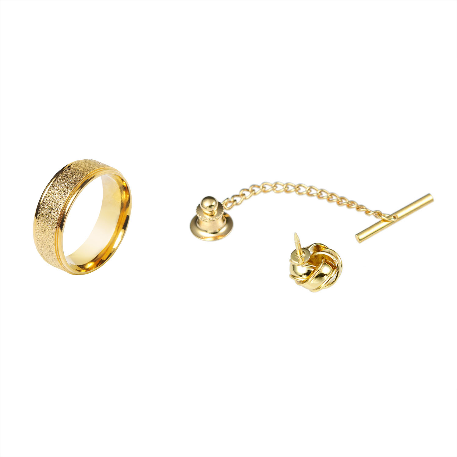 Corbatas de poliéster de Cachemira roja para hombre, 5 uds., con lazo de Metal de Color dorado, pañuelo, gemelos, boda de lujo, graduación, corbata de 8cm