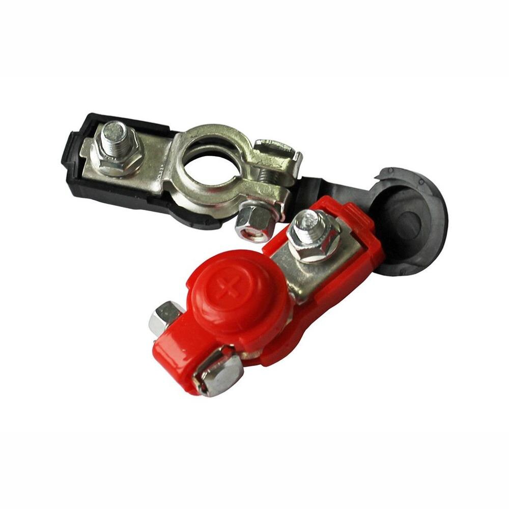 6-12V pole terminals car battery terminals black and red color connector 2x battery quick-release clamps