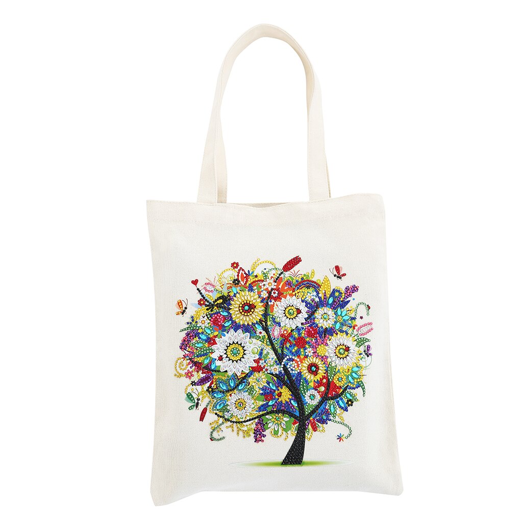 Diamant Schilderen Tote Bag Herbruikbare Duurzaam Diy Diamant Art Handtas Opvouwbare Opbergtas Kruissteek Borduren Kit Art Craft: 1PCS-B