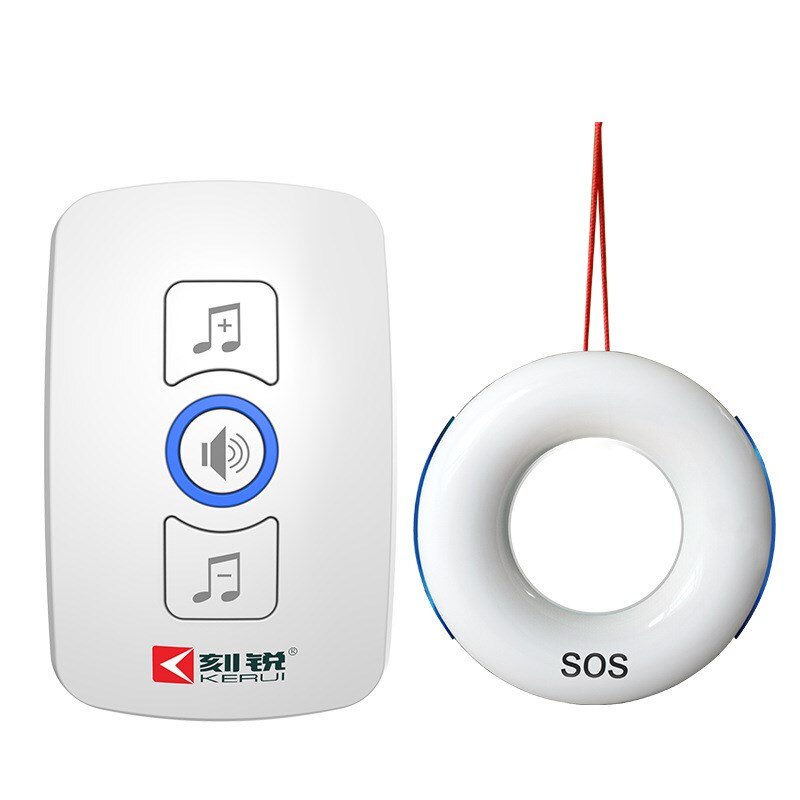 Emergency Wireless Button Alarm Sensor Necklace SOS Fall Detector Home Alarm System Older Long Distance DC Help Pager Security