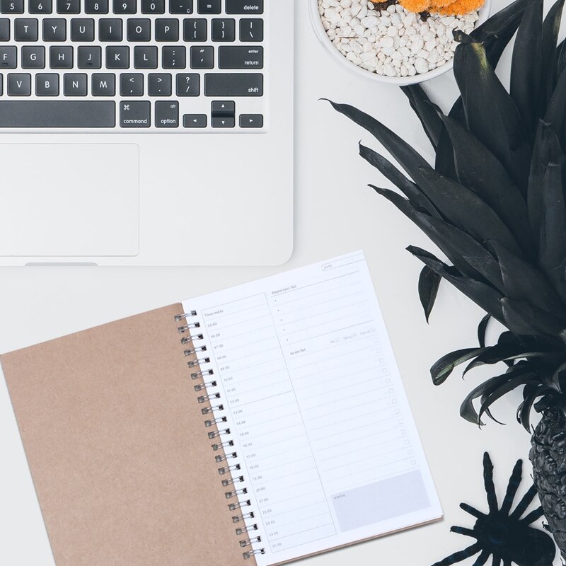 Simple Vintage 190x130mm 48 Sheets Spiral Notebook Daily Weekly Planner Book Time Management Planner School Supplies