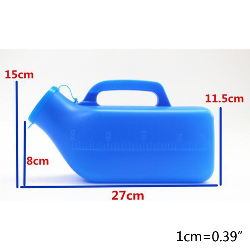 Men's urinals for Men 2000 m l Super Large Capacity Non Spill Male Urine Cups Hospital Bed with lid Spill Proof