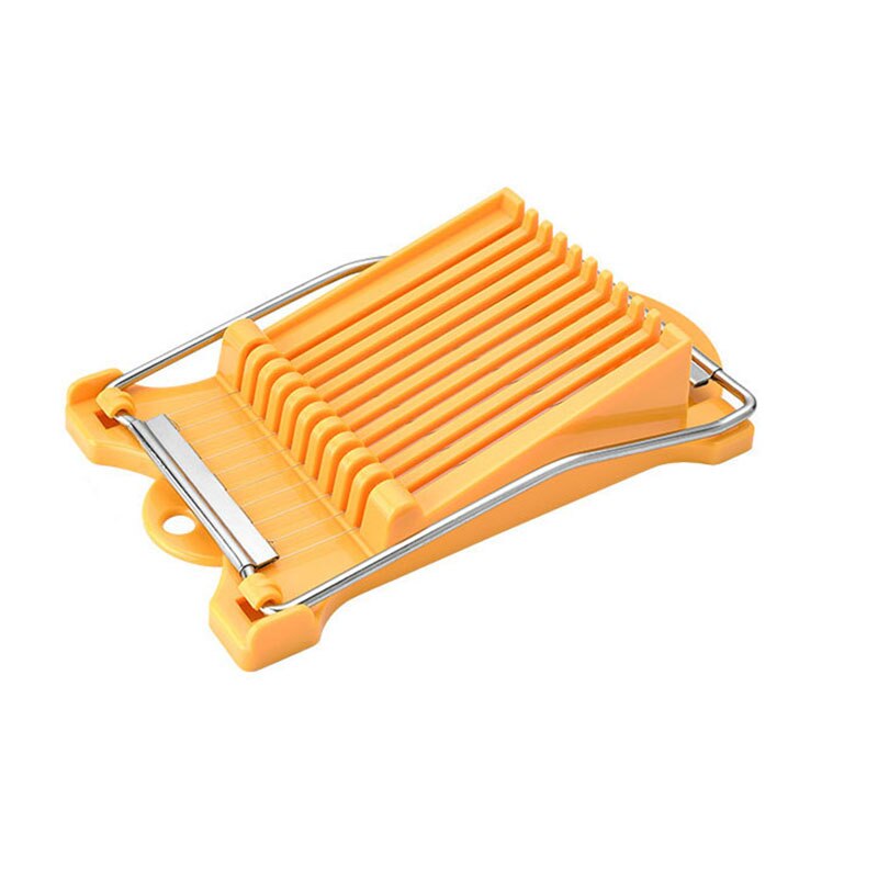 Lunch Vlees Slicer Rvs Fruit Ei Ham Slicer Multifunctionele Kaas Banaan Eten Cutter Ei Snijgereedschap Keuken Tool: Yellow
