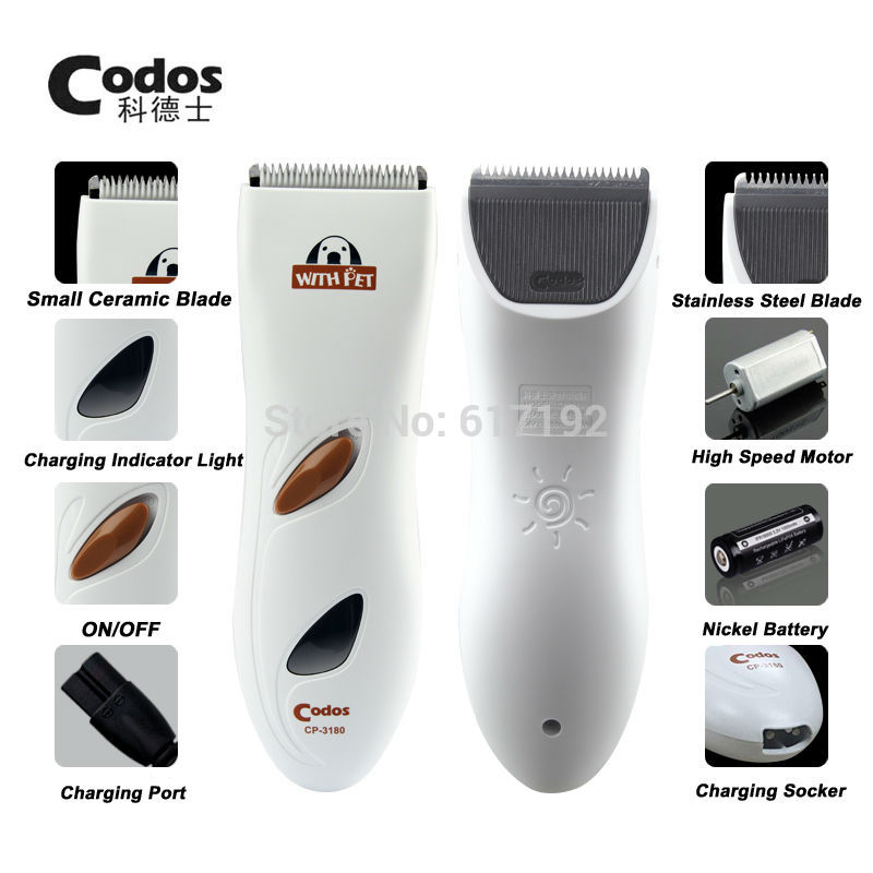 Codos cp -3180 hondentrimmer, oplaadbaar, elektrisch scheerapparaat, teddybeer, tondeuse, voor honden