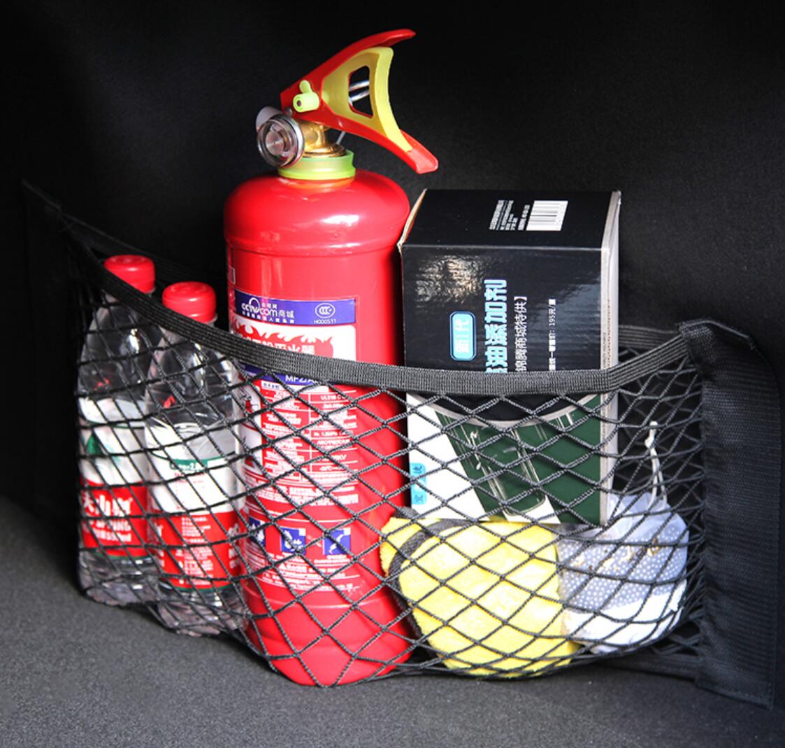Bil bagagerum net 70 x 70 cm elastisk stærk nylon bagage opbevaring organisator netnet med kroge