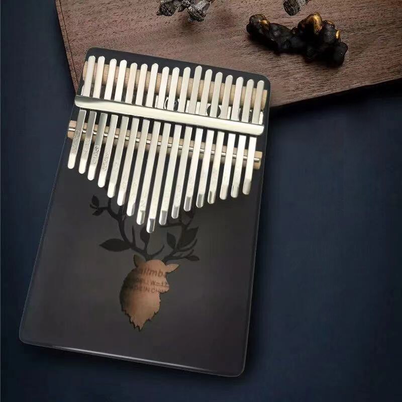 Kalimba-Piano de pulgar de 17 teclas, instrumento Musical, caja de música creativa, hecho con un solo tablero, madera Mbira de: G