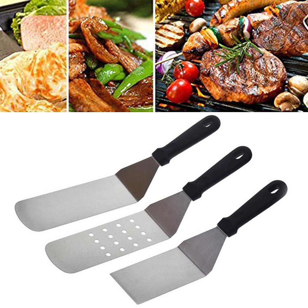 Stainless Steel Plastic Handle Cooking Spatula Kitchen Cookware Barbecue Tool Cooking Spatula Top Selling