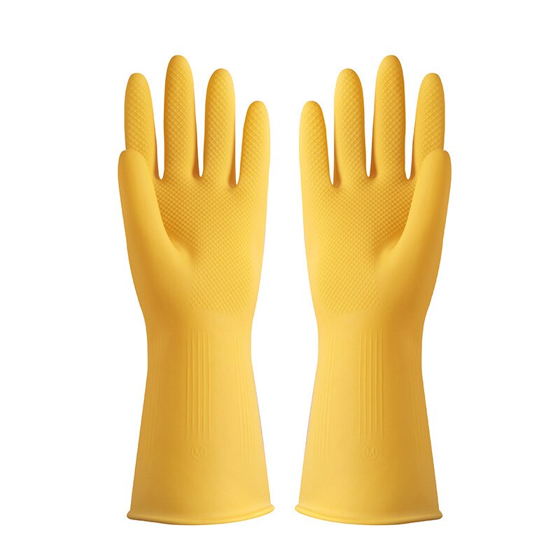 Guantes de látex para lavar platos, manoplas industriales a prueba de trabajo, para el hogar, cocina, limpieza del hogar, goma: M
