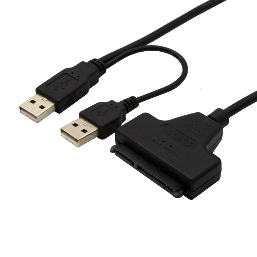 1pc lednings kabel computerstik hdd ssd adapter usb til sata konverter kabel 7+22 ben 2.5 harddisk