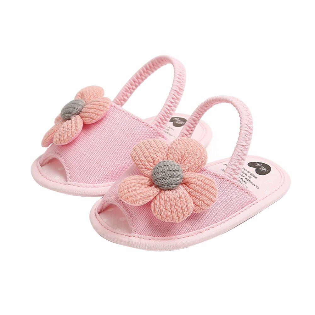 Sandales de princesse tournesol pour bébé fille, chaussures d'été décontractées, souples et légères, pour les premiers pas: E / 0-6 mois