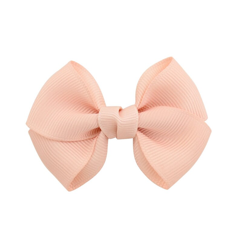 Solide Lint Strik Haarspeld voor Meisjes Kinderen Bowknots Haar Clips Vrouwen Haarspelden Haar Accessoires Baby Haarspelden Decoraties: 08 Coral Pink