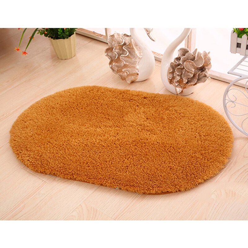 6 Kleuren Ovale Tapijt Tapijt Matten Slaapkamer Vloer Tapijt Pluizige Absorberende Vloermat Thuis Anti-Slip Pluizige Mat lamsvel Tapijt
