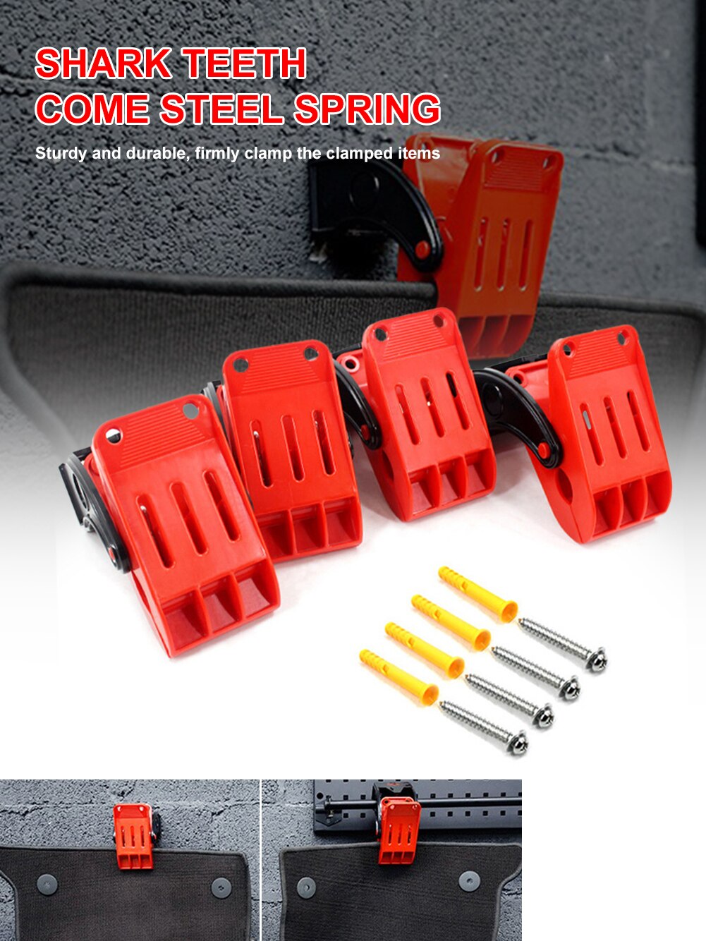 Nowe samochodowe maty podłogowe klipsy robić myjni samochodowej przyrządy robić czyszczenia samochodu dywan myjnia zacisk podnóżek czysty hak narzędzie wielofunkcyjne mata robić jogi klip