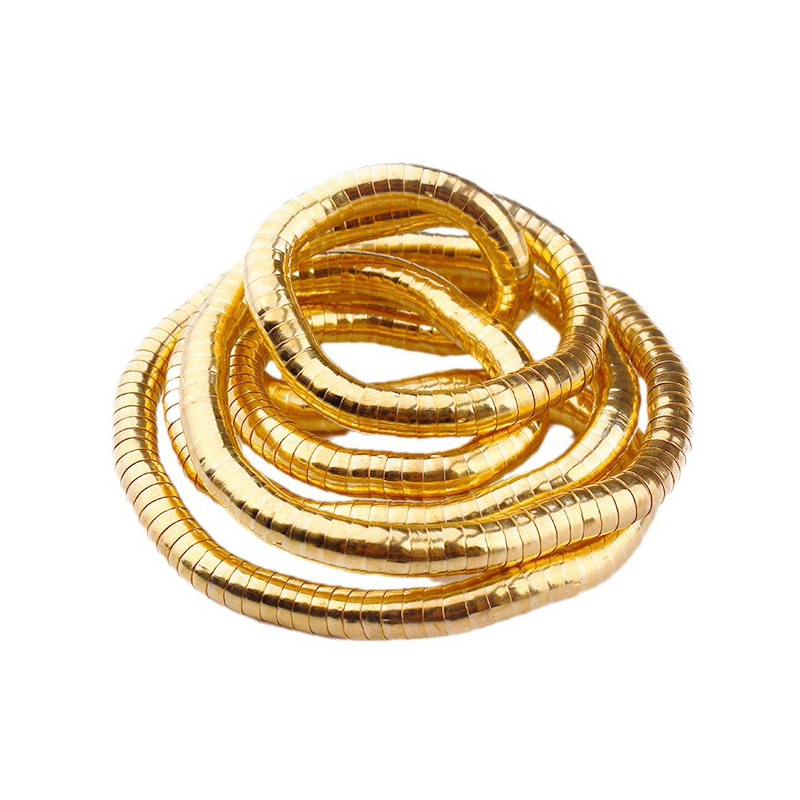 5 mm 90 cm Eisen flexibel gedrehte Schmuck biegsame Schlangenhalskette 12 Farben erhältlich