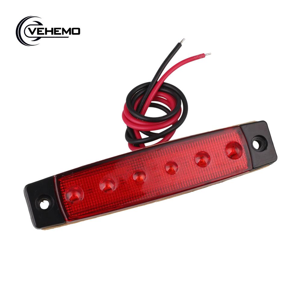 Truck LED 24v Trailer Lights 6led rear tail side marker light taillights red lorry truck led light