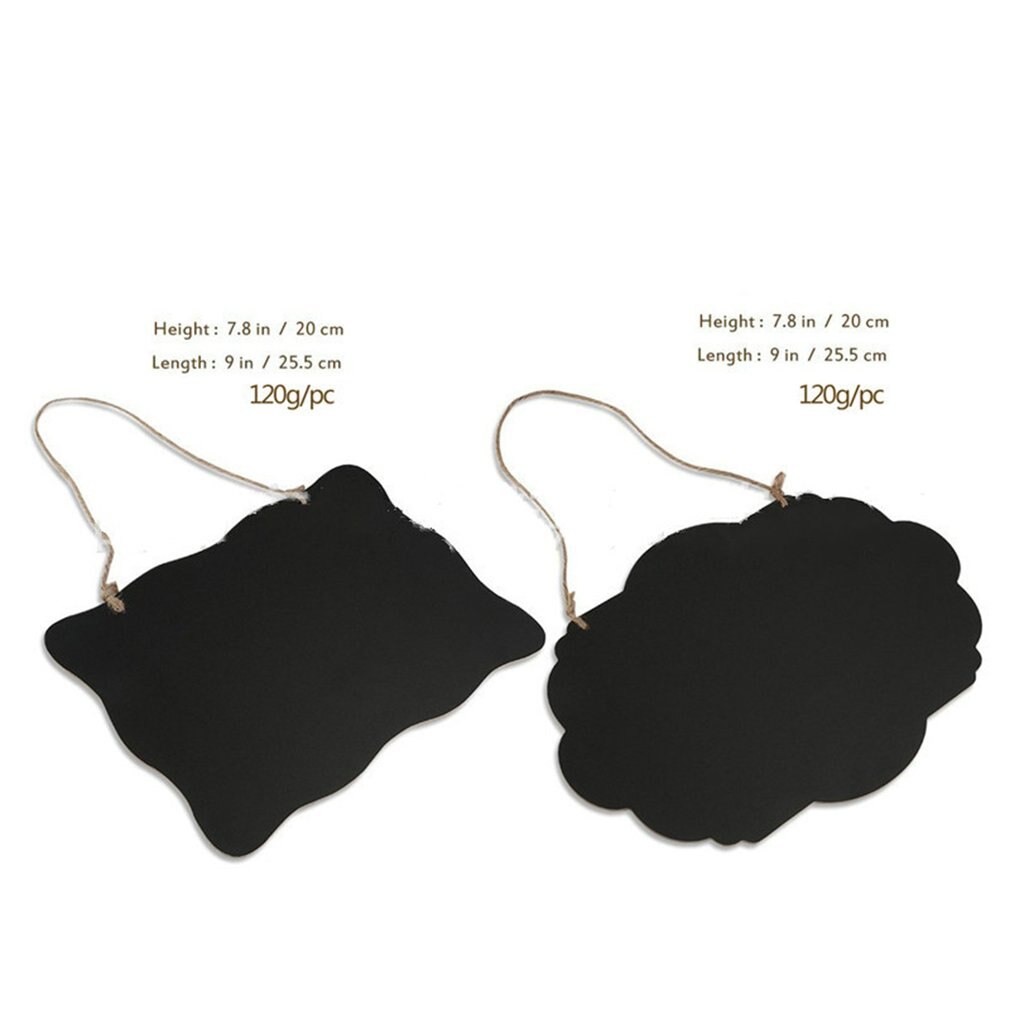 Hanging Wooden Blackboard Double Sided Chalkboard Wordpad Message Black Board Office School Supplies