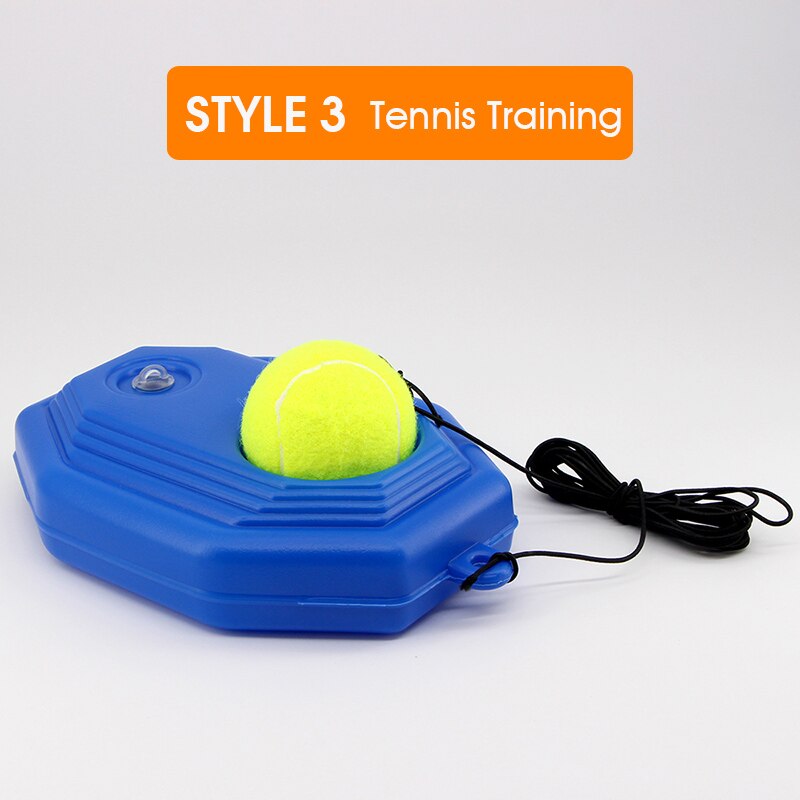 Tennistillbehör tennis träningshjälpmedel bolltränare självstudier baseboardspelare övningsverktyg med elastisk repbas thn: Stil 3