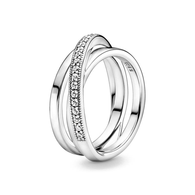 Zilveren 925 Vergulde Ring Klassieke Elegantie Abstracte Elegantie Hartvormige Liefde Hart Slot Ring Voor Vrouwen Mode Sieraden: 8 / Rose Rood