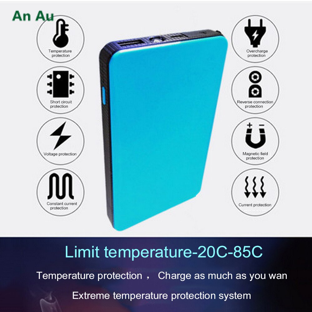 12V 20000Mah Auto Jump Starter Utral-Dunne Multifunctionele Power Bank Booster Draagbare Oplader Auto Outdoor noodstroomvoorziening