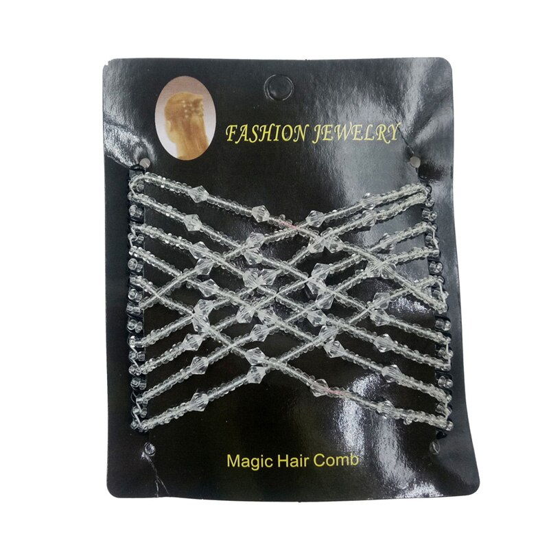 Peigne magique rétro à perles pour femmes, peigne coulissant en métal élastique, accessoires pour cheveux floraux, outil de coiffure, épingle à cheveux pour femmes: 14D