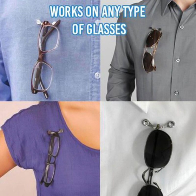 Magnetic Hang Eyeglass Holder Clip Brooch Pin Multifunction Magnet Sunglasses Headset Line Clips Clothes Clip Buckles