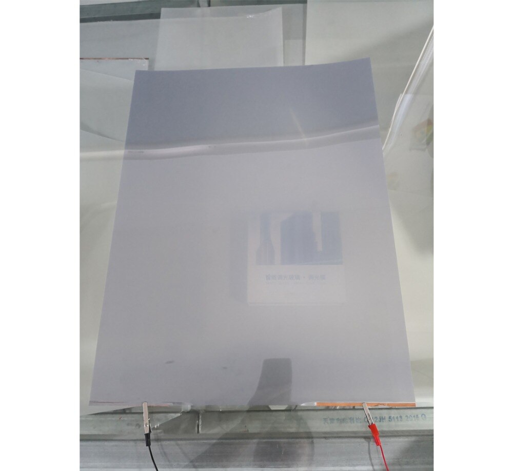 210*297mm Grey Smart PDLC Film Grijs tot Ondoorzichtig Sample Schakelbare Slimme Tint Verven Vinyl voor de Home kantoor