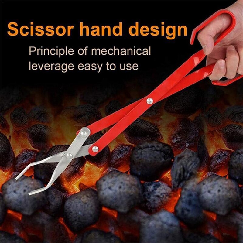 BBQ Charcoal Tong Barbecue Carbon Clamp Aluminum Plier Grilled Food Clip Portable Tongs Barbecue Accessories Tool 50.8cm: Default Title