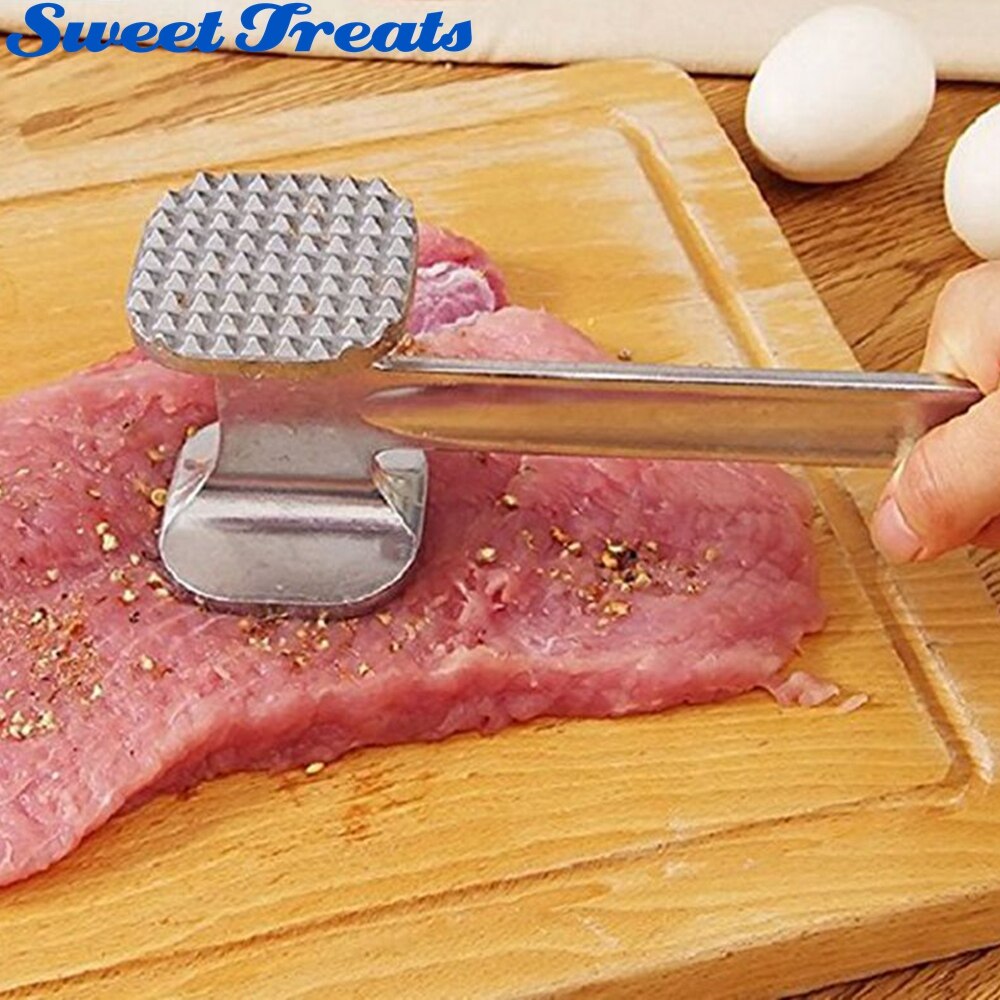 Sweettreats Aluminium Metalen Vlees Mallet Tenderizer Steak Rundvlees Kip Hamer Keuken Tool