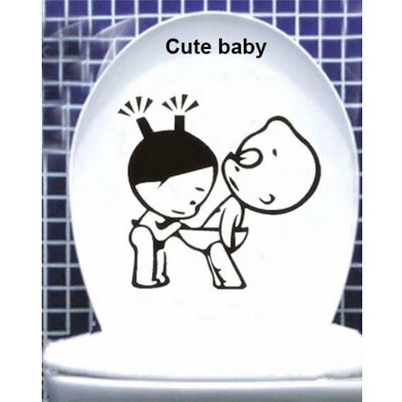 Dejlig kat killing wallstickers toilet stickers dørklistermærker sommerfugl badeværelse kunst decals boligindretning vinduesglas: Stil 2 04