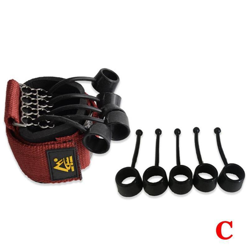 Finger Gripper Strength Trainer Extensor Exerciser Finger Flexion Extension Training Device with Resistance Band Finger Strength: Red