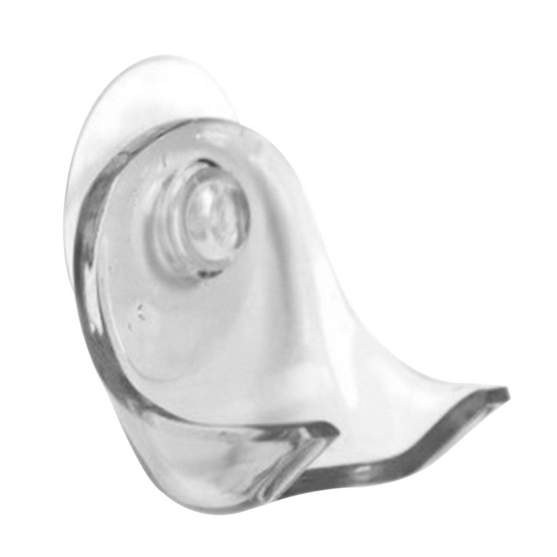 1piece Clear Blue Plastic Super Suction Cup Razor Rack Bathroom Razor Holder Suction Shaver Storage Rack organizer: 1pc gray