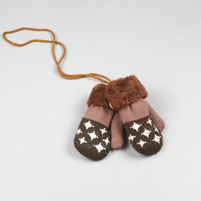 Baby Handschuhe Volle Finger Junge Mädchen Handschuh Kleinkind Baumwolle betroffen Blatt Winter Warme Handschuhe Kleinkinder Gestrickte Fäustlinge für 1-4Y Baby: Typ 12