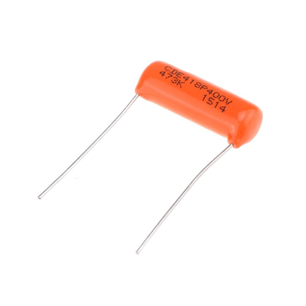 Condensadores de caída CDE Sprague Orange Caps .047uF 418P 473K 400V para guitarra o bajo (Juego de 2)