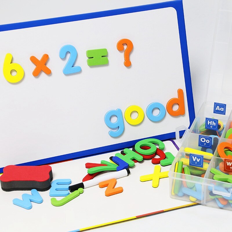 Magnetische buchstabenaufkleber für den kühlschrank, whiteboard-aufkleber für das klassenzimmer, hilfsmittel für die frühkindliche bildung