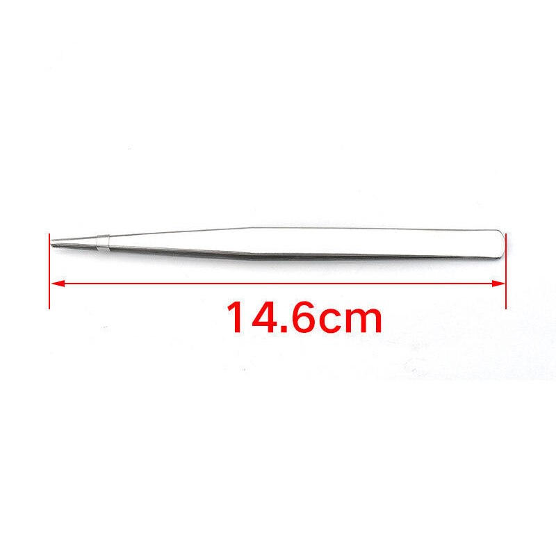Roestvrij Staal Elleboog Pincet Rechte Pincet Naaimachine Pincet Diy Quilten Breien Crafting Naaien Accessoires Gereedschap: Straight