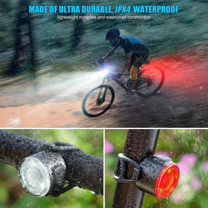 Luces traseras para bicicleta, miniluz LED para casco, luces para mochila, recargable vía Usb, IPX6, resistente al agua, luz de advertencia de seguridad,