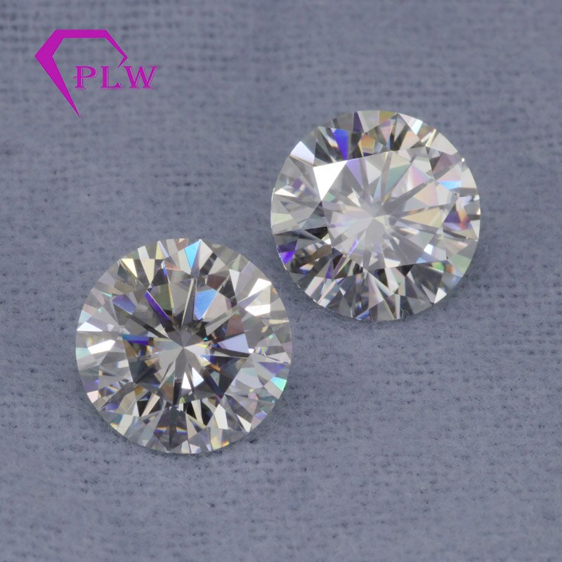 Cor ef, 0.2ct 3.5mm 2 peças/pacote ctw 0.4ct claridade vvs redonda brilhante corte moissanite para brinco anel diamante diamante
