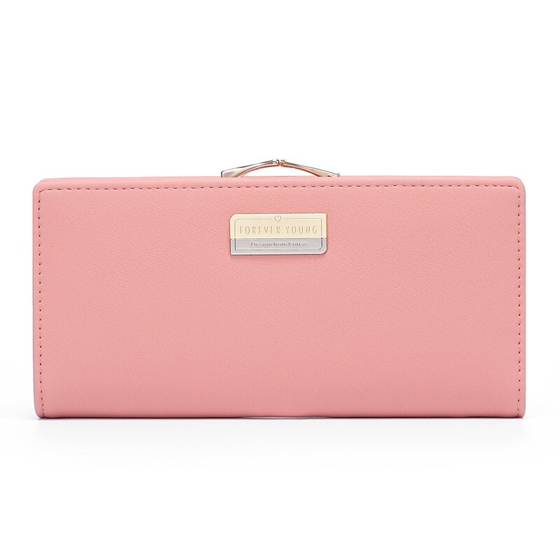 WEICHEN-billeteras de mano largas con Clip para mujer, Cartera de mano femenina con bolsillo para teléfono móvil, tarjetero de de , monedero: Default Title
