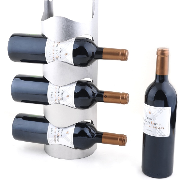 Porte-bouteilles Mural En Inox 316 - Support Individuel Pour Bouteille Ou Canette, Style Industriel, Finition Polie